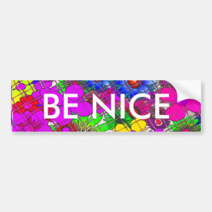 Beautiful Colourful Amazing Floral Pattern Design Bumper Sticker
