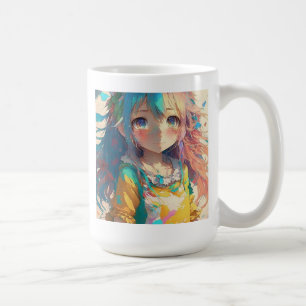 Beautiful Colourful Anime Girl Have a Beautiful Da Coffee Mug