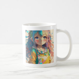 Beautiful Colourful Anime Girl Have a Beautiful Da Coffee Mug
