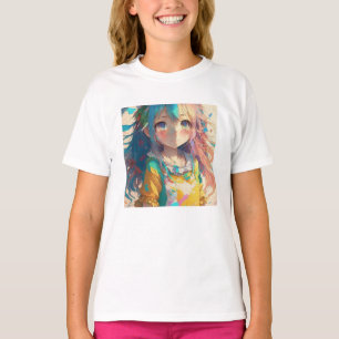 Beautiful Colourful Anime Girl T-Shirt