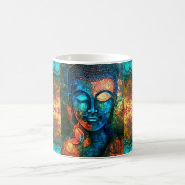 Beautiful Colourful Buddha Coffee Mug (Center)