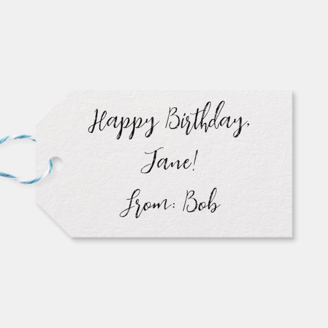 Beautiful Colourful Butterfly Print Gift Tags (Back Horizontal)