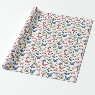 Beautiful Colourful Butterfly Print Wrapping Paper