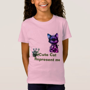 Beautiful colourful cat with her little friend T-Shirt