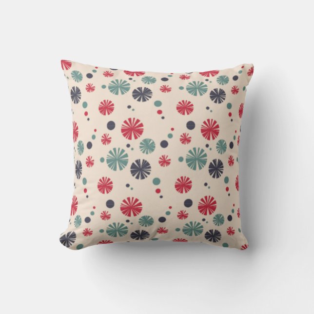 Beautiful colourful circle cushion (Front)