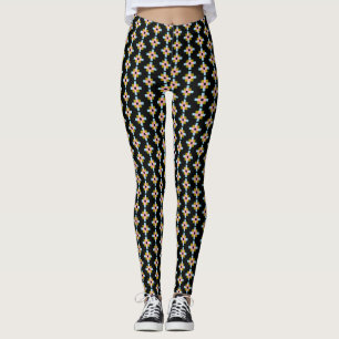 Beautiful Colourful Cross Geometric Pattern Leggings