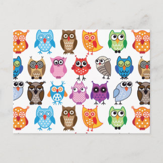 Beautiful Colourful Custom Owl Postcard