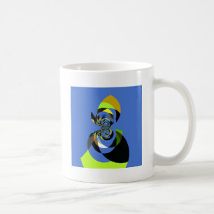 Beautiful colourful female silhouette Illustration Coffee Mug