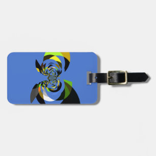 Beautiful colourful female silhouette Illustration Luggage Tag