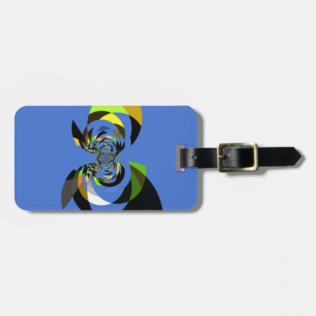 Beautiful colourful female silhouette Illustration Luggage Tag (Front Horizontal)