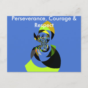 Beautiful colourful female silhouette Illustration Postcard