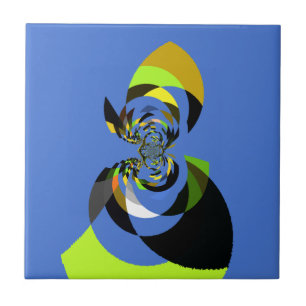 Beautiful colourful female silhouette Illustration Tile