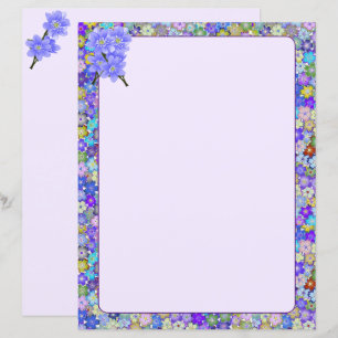 Beautiful Colourful Floral 8.5 x 11 Stationary