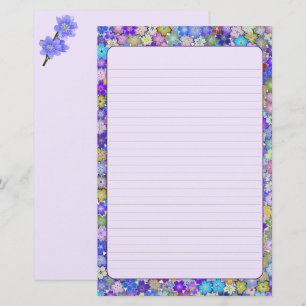 Beautiful Colourful Floral Lined Stationary Stationery