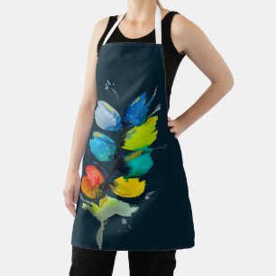 Beautiful colourful floral loose watercolor flower apron