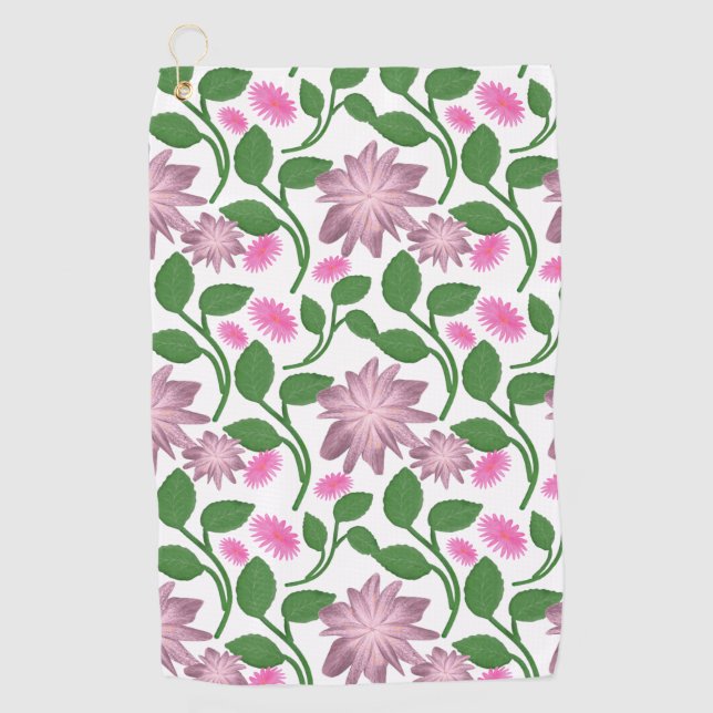 Beautiful Colourful floral pattern  Golf Towel (Front)
