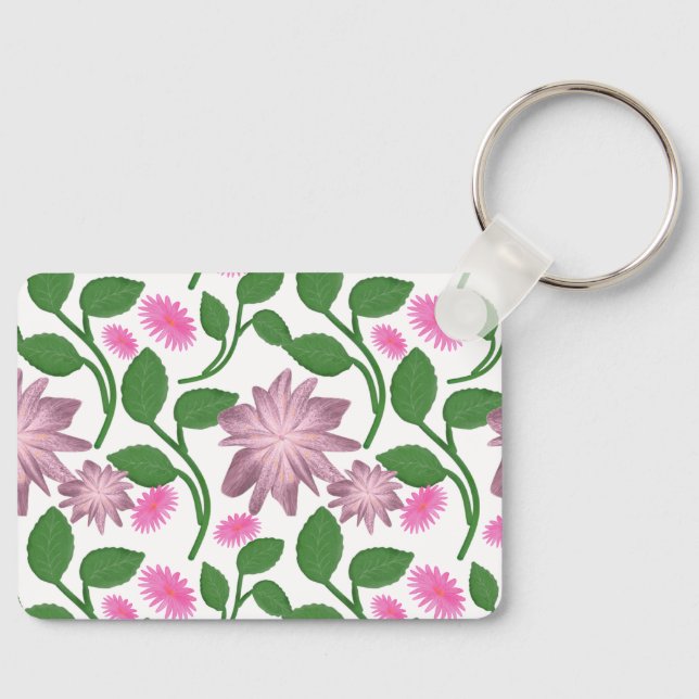 Beautiful Colourful floral pattern  Key Ring (Front)