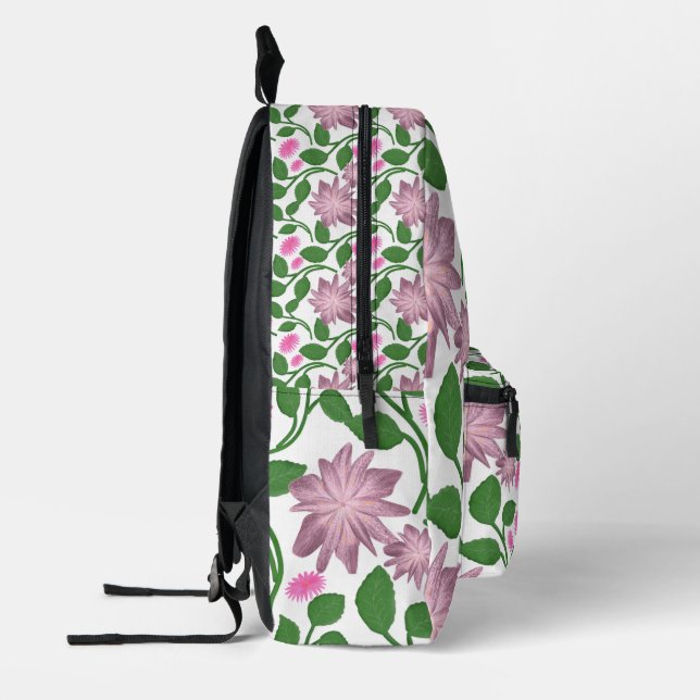 Beautiful Colourful floral pattern  Printed Backpack (Left)