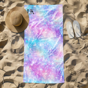 Beautiful Colourful Glittery Background Beach Towel