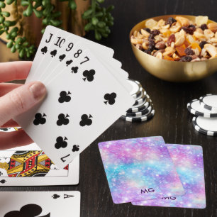 Beautiful Colourful Glittery Background Playing Cards
