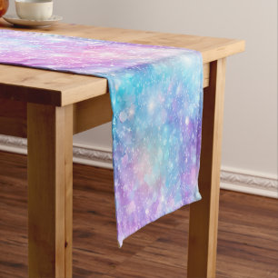 Beautiful Colourful Glittery Background Short Table Runner