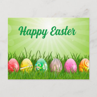 Beautiful Colourful Happy Easter Post Card
