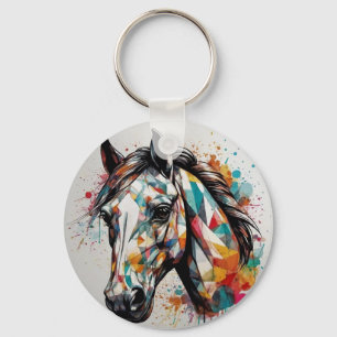 Beautiful Colourful Horse ,Horse Lover Key Ring