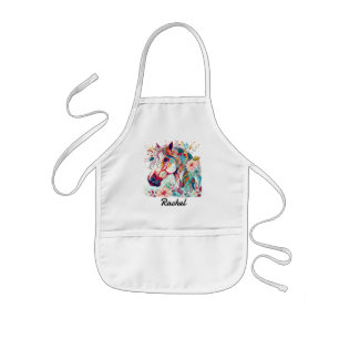 Beautiful Colourful Horse Kids Apron