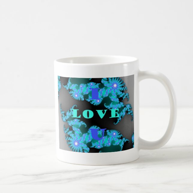 Beautiful colourful Love universe vector design ar Coffee Mug (Right)