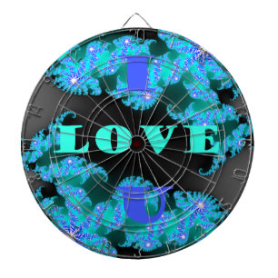 Beautiful colourful Love universe vector design ar Dartboard