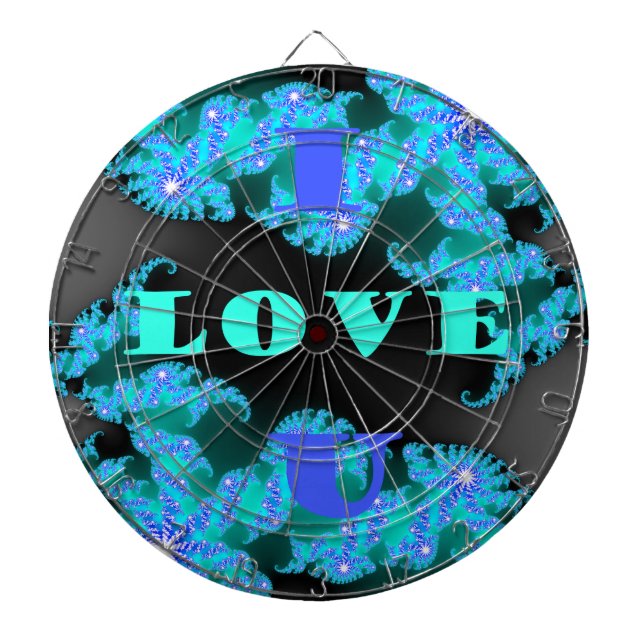Beautiful colourful Love universe vector design ar Dartboard (Front)