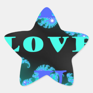 Beautiful colourful Love universe vector design ar Star Sticker