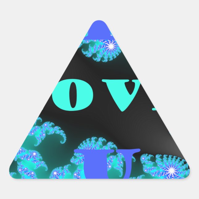 Beautiful colourful Love universe vector design ar Triangle Sticker (Front)