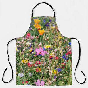 beautiful colourful meadow of wild flowers apron