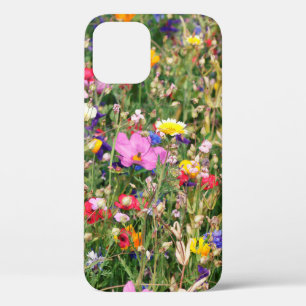 beautiful colourful meadow of wild flowers iPhone 12 case