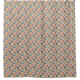 Beautiful Colourful Modern Animal Print Shower Curtain