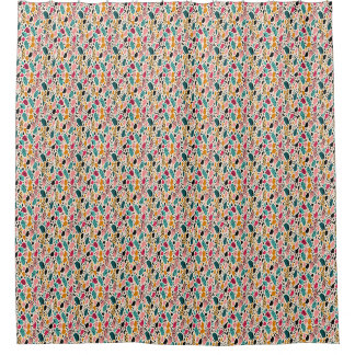 Beautiful Colourful Modern Animal Print Shower Curtain