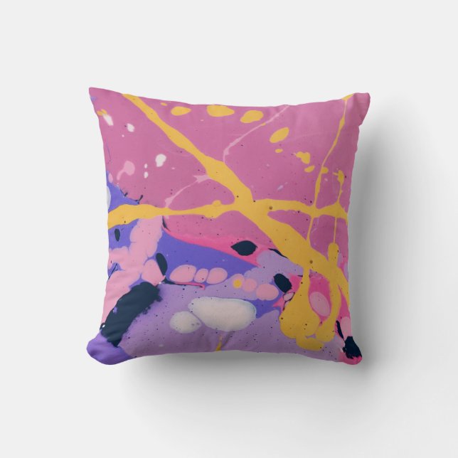 Beautiful & Colourful Molten Liquid Cushion (Front)