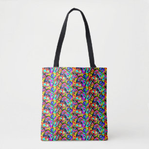 Beautiful Colourful Multi-Colour Abstract Pattern Tote Bag