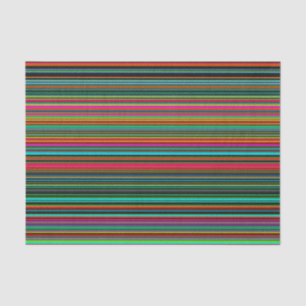 Beautiful Colourful Multicolored Stripe Pattern Tissue Paper