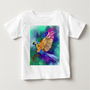 Beautiful Colourful Parrot Baby T-Shirt Painting