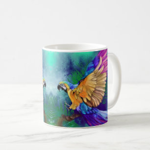 Beautiful Colourful Parrot - Migned Watercolor - Coffee Mug