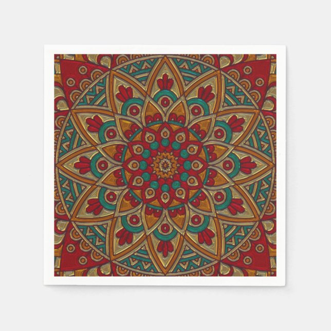 Beautiful Colourful Pattern Napkin (Front)