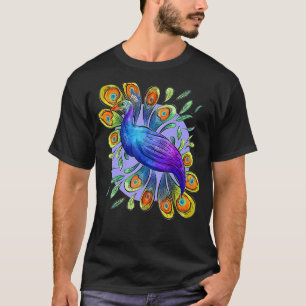 Beautiful Colourful Peacock Birds Animal Graph T-Shirt