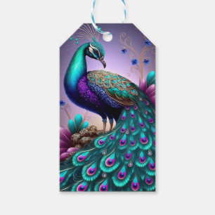 Beautiful Colourful Peacock Peafowl Bird Wildlife Gift Tags