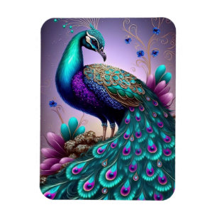Beautiful Colourful Peacock Peafowl Bird Wildlife Magnet