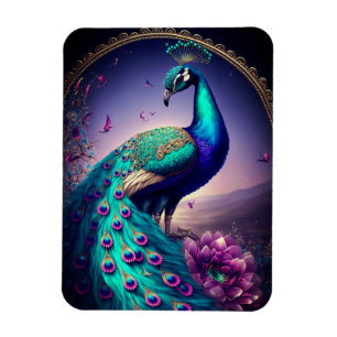 Beautiful Colourful Peacock Peafowl Bird Wildlife Magnet