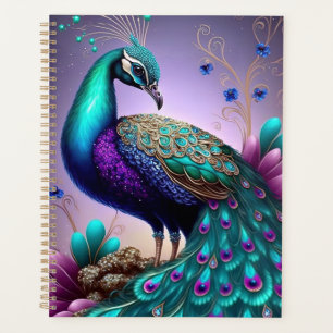 Beautiful Colourful Peacock Peafowl Bird Wildlife Planner