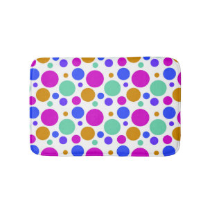 Beautiful Colourful Polka Dots Pattern Bath Mat