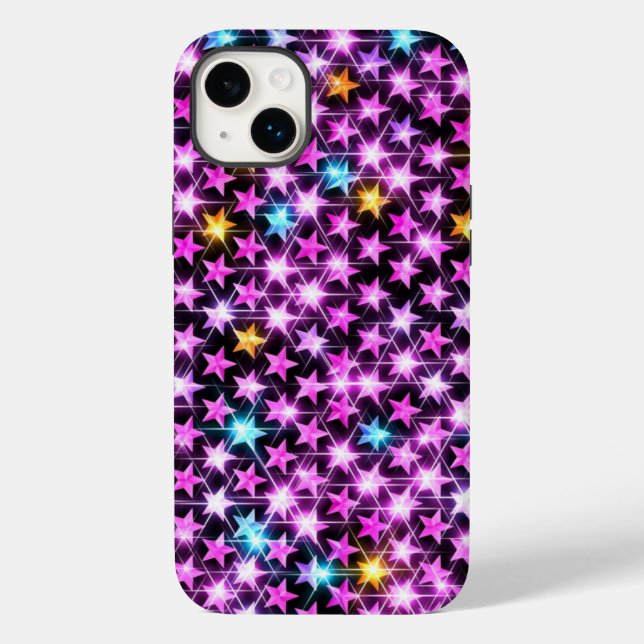 beautiful colourful purple shiny stars Case-Mate iPhone case (Back)
